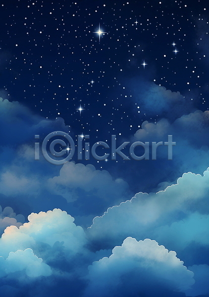 감성 사람없음 JPG 편집이미지 구름(자연) 남색 밤하늘 백그라운드 별 새벽 야경 자연 풍경(경치) 하늘