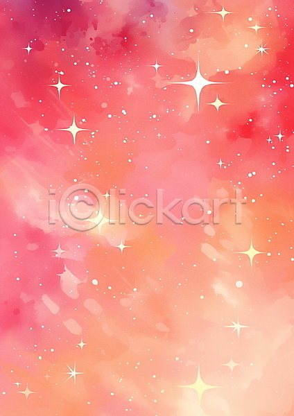 사람없음 JPG 일러스트 갤럭시 구름(자연) 백그라운드 별 분홍색 성운 수채화(물감) 우주 은하수(은하) 팬시 하늘