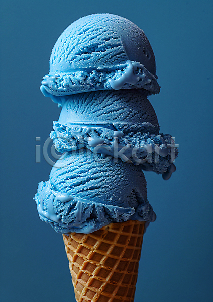 사람없음 JPG 디지털합성 편집이미지 다이어트 식욕저하 쌓기 아이스크림콘 파란색