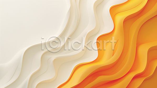흐름 사람없음 JPG 디지털합성 편집이미지 곡선 모던 물결무늬 미술 백그라운드 주황색 추상 편집소스 흰색