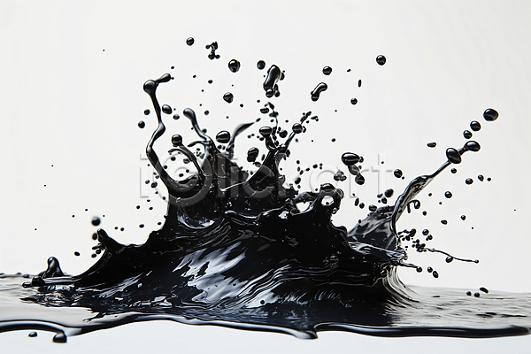 사람없음 JPG 디지털합성 편집이미지 검은색 물방울 백그라운드 스플래쉬 액체 잉크 편집소스 흩어짐