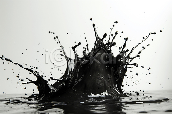 사람없음 JPG 디지털합성 편집이미지 검은색 물방울 백그라운드 스플래쉬 액체 잉크 편집소스 흩어짐