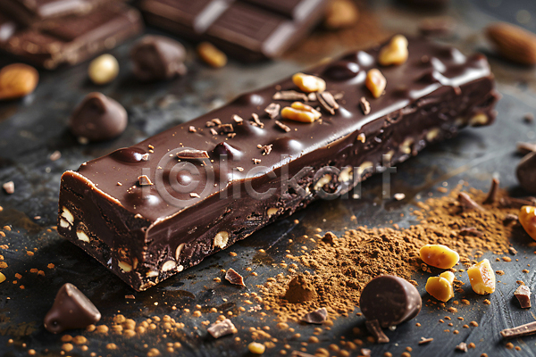 사람없음 JPG 디지털합성 편집이미지 가루 견과류 다이어트음식 무설탕 초코바 초콜릿 홈메이드