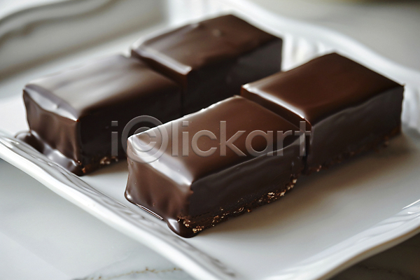 사람없음 JPG 디지털합성 편집이미지 다이어트음식 무설탕 접시 초코바 초콜릿 홈메이드