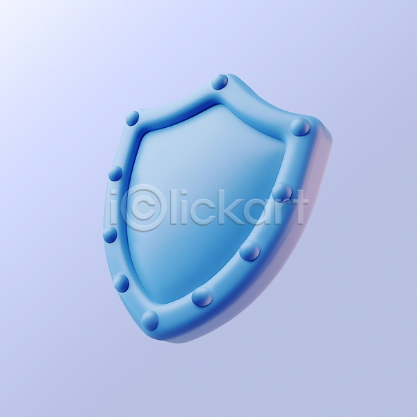 보호 사람없음 3D PSD 아이콘 입체아이콘 금융 방패 보안 수비 안전 은행(금융) 파란색