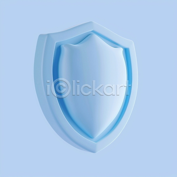 보호 사람없음 3D PSD 아이콘 입체아이콘 금융 방패 보안 수비 안전 암호 은행(금융) 파란색