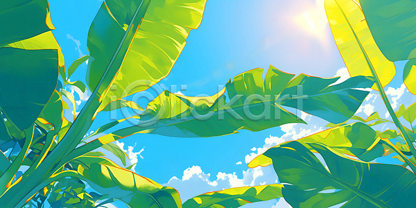사람없음 JPG 편집이미지 구름(자연) 그림자 나뭇잎 맑음 밝음 백그라운드 싱그러움 여름(계절) 자연 초록색 태양 하늘 햇빛