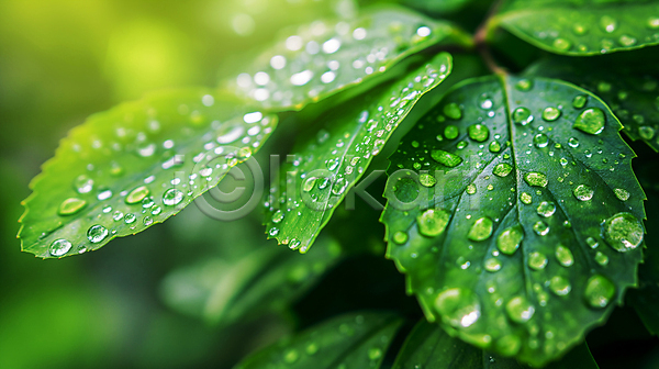 신선 사람없음 JPG 편집이미지 물방울 백그라운드 봄 아침 여름(계절) 초록색 풀잎 햇빛