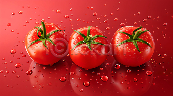 신선 사람없음 JPG 편집이미지 과일 물방울 백그라운드 빨간색 토마토
