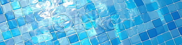 시원함 사람없음 JPG 편집이미지 물 물결 바닥 반사 백그라운드 수영장 여름(계절) 와이드컷 타일 투명 파란색 휴가
