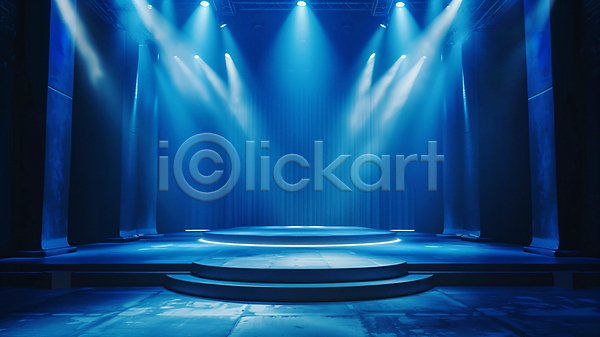 사람없음 JPG 디지털합성 편집이미지 공연 무대 백그라운드 실내 오페라 오페라극장 인테리어 조명 카피스페이스 파란색