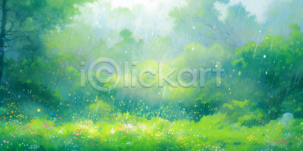 사람없음 JPG 일러스트 꽃 나무 백그라운드 봄 봄비 봄풍경 숲 여름(계절) 여름풍경 잔디 초록색 풍경(경치) 햇빛