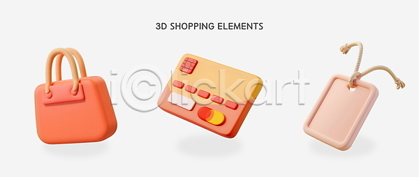 사람없음 3D 3D아이콘 PSD 디지털합성 아이콘 입체 가방 꼬리표 분홍색 상업 쇼핑 신용카드 온라인쇼핑