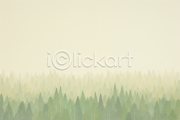 사람없음 JPG 일러스트 나무 백그라운드 봄풍경 숲 초록색 파스텔 풍경(경치)