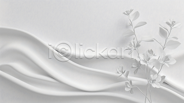 감성 사람없음 JPG 편집이미지 건축 곡선 공간 꽃 물결 심플 오브젝트 인테리어 잎 흰색