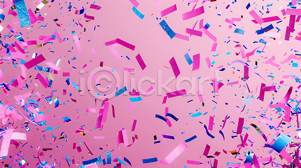 축하 사람없음 JPG 편집이미지 꽃가루 더스트파티클 백그라운드 분홍색 카피스페이스 파란색 파티