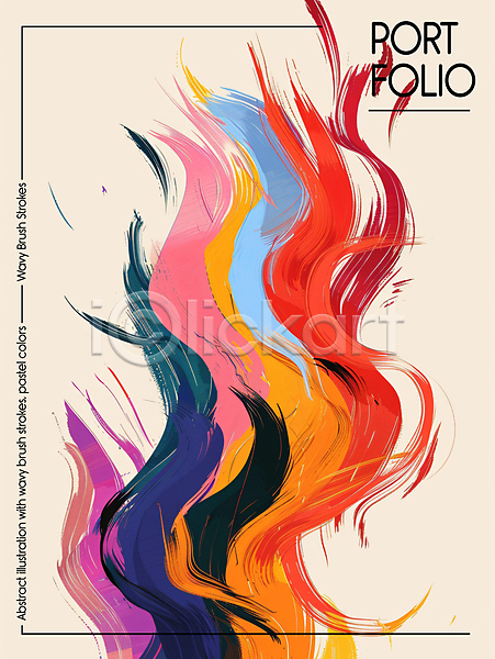 사람없음 PSD 디지털합성 편집이미지 곡선 그림 디자인 모던 백그라운드 붓터치 색채 스타일 추상 컬러풀 편집소스 포스터