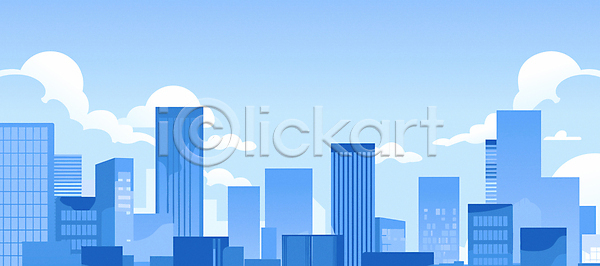 성공 사람없음 AI(파일형식) 일러스트 건물 구름(자연) 단순화된 백그라운드 비즈니스 빌딩 여름(계절) 파란색 하늘
