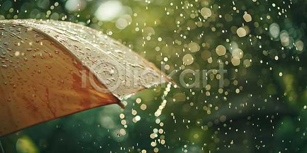 사람없음 JPG 디지털합성 편집이미지 보케 빗방울 우산 장마 초록색