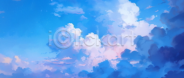 고요 여유 평화 사람없음 JPG 일러스트 구름(자연) 밤하늘 자연 청명 파란색 하늘