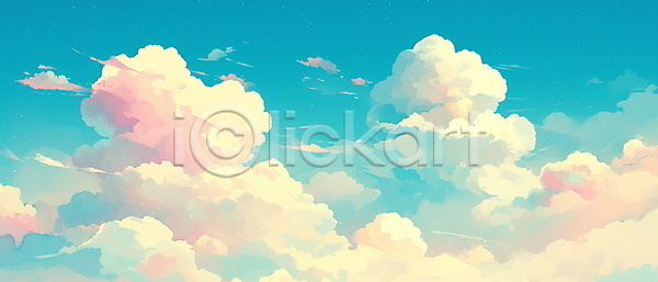 고요 평화 사람없음 JPG 일러스트 구름(자연) 대기 자연 파란색 하늘