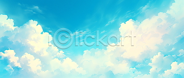 고요 사람없음 JPG 일러스트 구름(자연) 대기 자연 청명 파란색 하늘