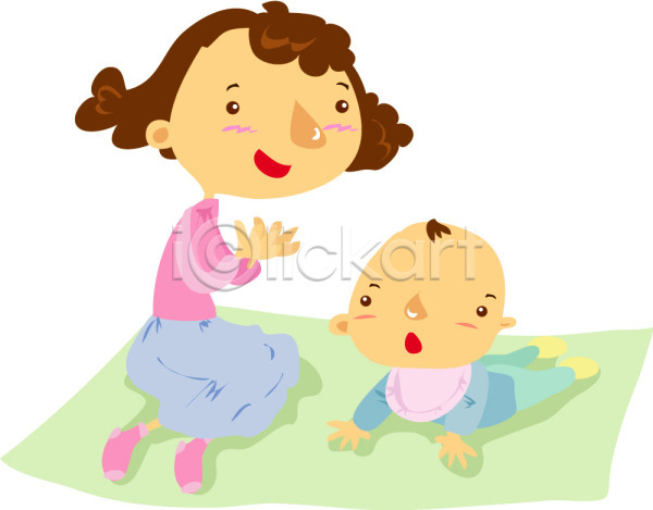 두명 사람 아기 여자 여자만 EPS 일러스트 가족 앉기 엄마 육아 전신 클립아트