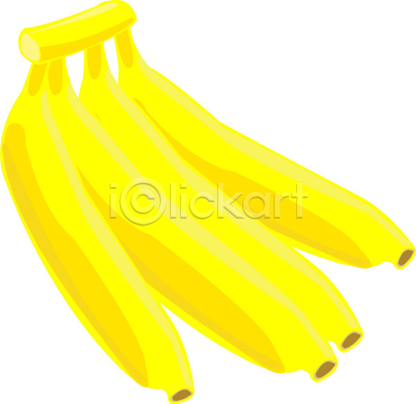 사람없음 EPS 아이콘 과일 노란색 농작물 바나나 식물 음식 컬러