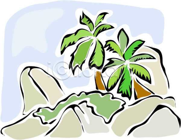 사람없음 EPS 일러스트 나무 돌(바위) 두그루 바위(돌) 백그라운드 산 식물 야외 야자수 열대식물 자연 주간 클립아트 풀(식물) 풍경(경치)