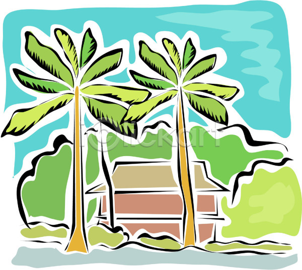 사람없음 EPS 일러스트 나무 두그루 백그라운드 숲 식물 야외 야자수 열대식물 자연 주간 주택 클립아트 풍경(경치)