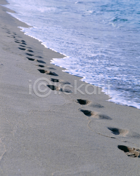 사람없음 JPG 포토 모래사장 바다 발자국 야외 자연 주간 풍경(경치) 해변