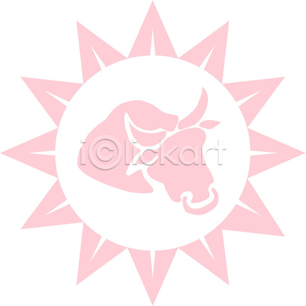 사람없음 EPS 일러스트 동물 디자인 무늬 문양 별자리 분홍색 뿔 소 운세 육지동물 척추동물 초식동물 컬러 클립아트 포유류 한마리 황소 황소자리