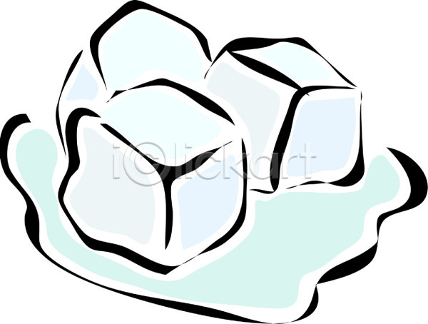 시원함 차가움 사람없음 EPS 일러스트 물 세개 얼음 얼음물 조각 조각(피스) 클립아트