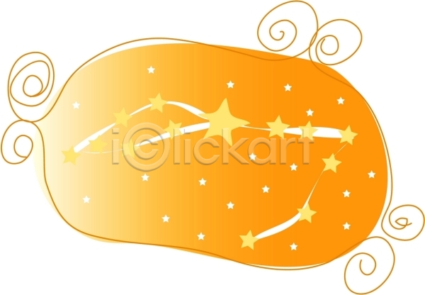 사람없음 EPS 일러스트 물고기자리 밤하늘 백그라운드 별 별자리 주황색 컬러 클립아트 하늘