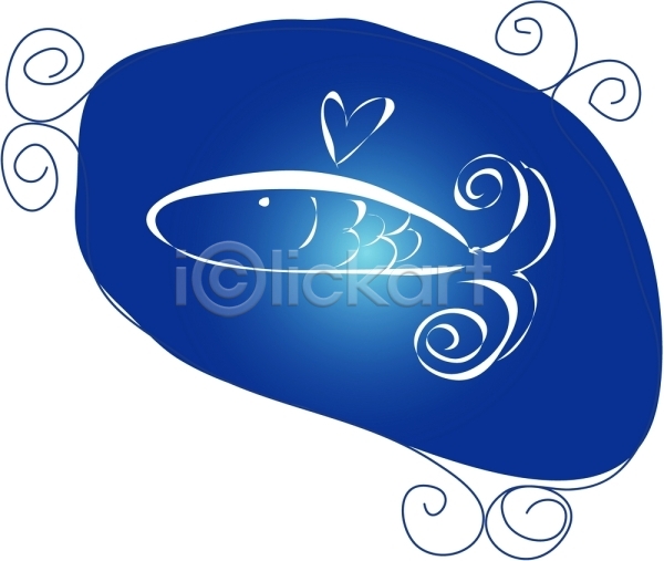 사람없음 EPS 일러스트 동물 물고기자리 별 별자리 어류 운세 척추동물 컬러 클립아트 파란색 하트 한마리