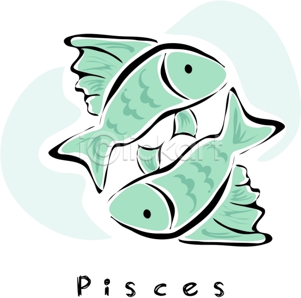 사람없음 EPS 일러스트 동물 두마리 물고기자리 별 별자리 알파벳 어류 영어 운세 척추동물 초록색 컬러 클립아트