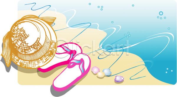 사람없음 EPS 일러스트 놀이용품 모래사장 모자(잡화) 바다 백그라운드 샌들 생활용품 신발 야외 여름(계절) 여행 옷 자연 잡화 클립아트 해변 해수욕 휴가