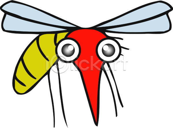 사람없음 EPS 일러스트 곤충 동물 동물캐릭터 모기 벌레 캐릭터 클립아트 한마리 해충