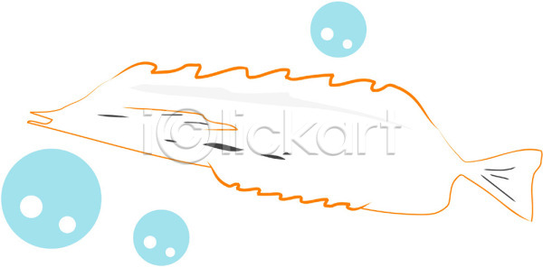 사람없음 EPS 일러스트 국내일러스트 동물 물방울 바다동물 어류 척추동물 클립아트 한마리