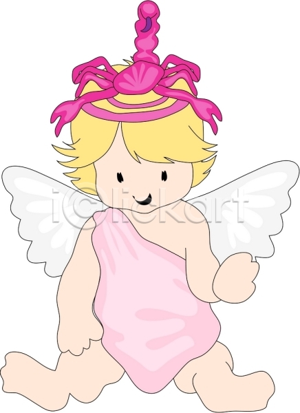 상상 사람 아기 아기만 한명 EPS 일러스트 날개(비행) 별자리 앉기 운세 전갈 전갈자리 전신 천사 클립아트