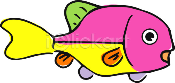 사람없음 EPS 일러스트 동물 바다동물 어류 일러캐릭터 척추동물 캐릭터 컬러풀 클립아트 한마리