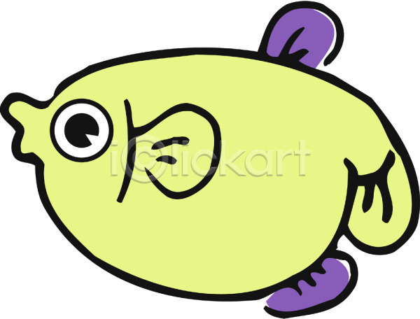 사람없음 EPS 일러스트 독(독극물) 동물 바다동물 복어 어류 척추동물 초록색 캐릭터 컬러 클립아트 한마리