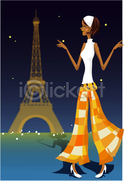 20대 사람 성인 성인만 성인여자만 성인여자한명만 성인한명만 여자 여자만 여자한명만 청년만 청년여자만 청년여자한명만 한명 EPS 일러스트 관광지 라이프스타일 바캉스 서기 세계여행 야경 야외 에펠탑 여름휴가 여행 유럽 전신 파리(프랑스) 프랑스 해외 해외여행 휴가