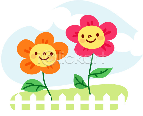사람없음 EPS 일러스트 꽃 꽃밭 식물 야외 주간 진홍색 클립아트