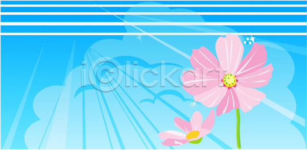 사람없음 EPS 일러스트 가을(계절) 가을꽃 계절 꽃 분홍색 식물 자연 컬러 코스모스(꽃) 클립아트 하늘