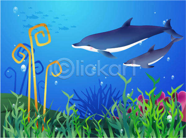사람없음 EPS 일러스트 고래 돌고래 동물 바다 바다동물 바다배경 바닷속 수중동물 어류 자연 척추동물 포유류 풍경(경치) 해저