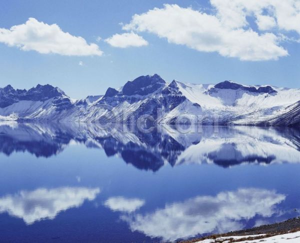 사람없음 JPG 포토 겨울 백두산 산 야외 자연 주간 천지 풍경(경치)