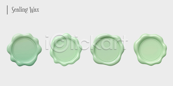 고급 사람없음 3D PSD 편집이미지 공예 민트색 수공예 수공예품 씰링왁스 엘리먼트 왁스 장식 편집3D 핸드메이드