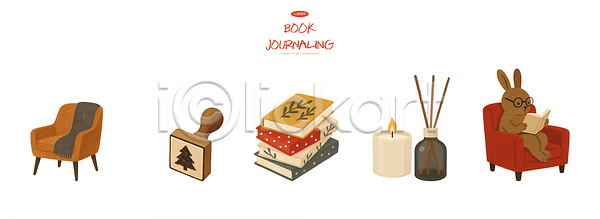 PSD 일러스트 Candle 국내일러스트 그림 꾸미기 나무 도장 독서 문구용품 아날로그 의자 인테리어 일기 주간 창의성 책 카페 토끼 향초 힐링