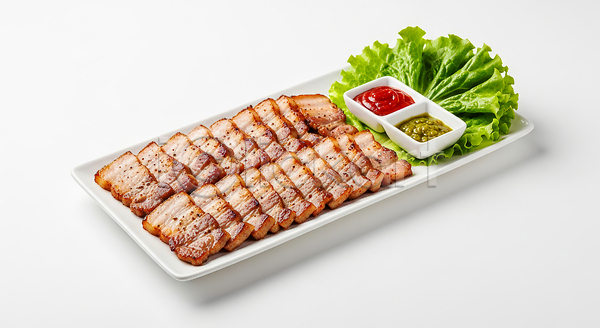 신선 JPG 편집이미지 AI콘텐츠 AI포토 간편조리식품 과자 맛 모임 삼겹살 서빙 안주 양상추 요리 육류 전통 편집실사 한식